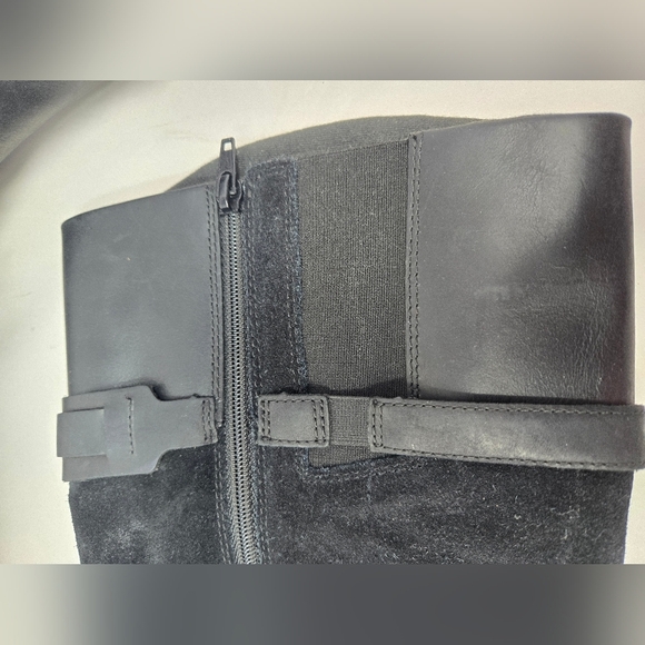 Clarks Expandable Calf Womens Riding Boots Sz 9M & 10M Maye Carly Black Leather - Picture 4 of 16